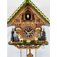 Heidi House Battery Chalet Cuckoo Clock With Goats 22cm By TRENKLE image