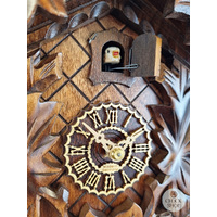 5 Leaf & Bird 1 Day Mechanical Carved Cuckoo Clock 28cm By TRENKLE image