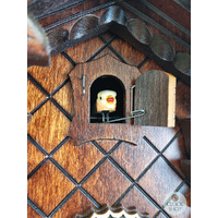 5 Leaf & Bird 8 Day Mechanical Carved Cuckoo Clock With Side Birds 40cm By TRENKLE image