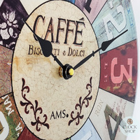 35cm Multi Coloured Caffe Round Wall Clock By AMS image