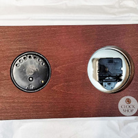 38cm Mahogany Nautical Weather Station With Quartz Time & Tide Clock & Barometer By FISCHER image