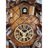 5 Leaf & Bird 8 Day Mechanical Carved Cuckoo Clock 35cm By TRENKLE image