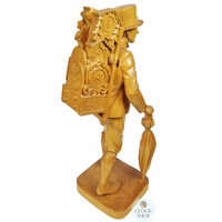 Hand Carved Clock Peddler image