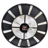 50cm Multi Coloured Round Metal Wall Clock By AMS image