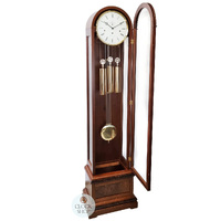 193cm Walnut Contemporary Longcase Clock With Westminster Chime By HERMLE image