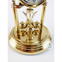 23cm Gold Anniversary Clock With Silver Dial & Westminster Chime By HALLER image