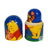Winnie The Pooh Russian Dolls- Blue 11cm (Set Of 5) image