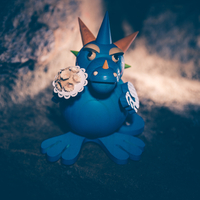 11cm Blue Dragon German Incense Burner By Seiffener image