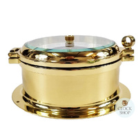 16cm Polished Brass Barometer By FISCHER image