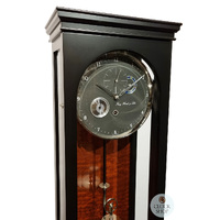 186cm Hand Polished Black Precision Floor Clock With Moon Dial By HERMLE image