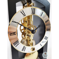 18cm Black Mechanical Skeleton Table Clock By HERMLE image