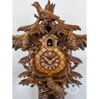 Birds In Fir Tree 8 Day Mechanical Carved Cuckoo Clock 32cm By SCHWER image