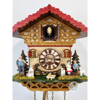 Heidi House Battery Chalet Cuckoo Clock With Dog & Goats 20cm By TRENKLE image