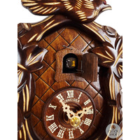 4 Leaf & Bird 1 Day Mechanical Carved Cuckoo Clock 20cm By SCHNEIDER image