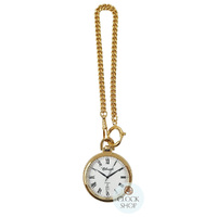 43mm Gold Unisex Pocket Watch With Open Dial By CLASSIQUE (White Roman) image