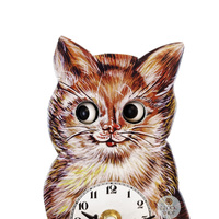 Cat Battery Clock With Moving Eyes 15cm By ENGSTLER image