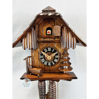 Tree & Water Trough 1 Day Mechanical Chalet Cuckoo Clock 20cm By ENGSTLER  image