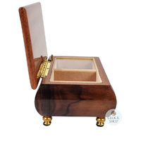Wooden Musical Jewellery Box With Floral Inlay- Large (Tchaikovsky-Waltz Of The Flowers) image