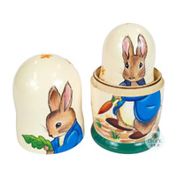 Peter Rabbit Russian Dolls- White 17cm (Set Of 5) image
