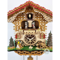 Bears Battery Chalet Cuckoo Clock With Dancers 27cm By TRENKLE image