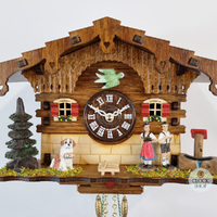 Black Forest Battery Chalet Kuckulino With Swinging Doll 16cm By TRENKLE image