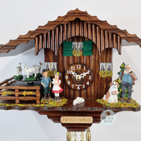 Heidi House Battery Chalet Kuckulino With Moving Goats & Swinging Doll 17cm By TRENKLE image