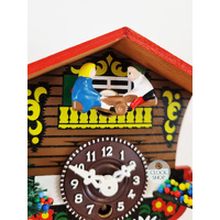 Swiss House Mechanical Chalet Clock With Seesaw 14cm By TRENKLE image