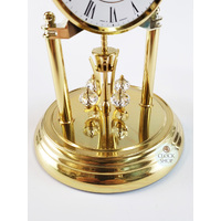 23cm Gold Anniversary Clock With Swarovski Crystal Balls & White Dial By HALLER image