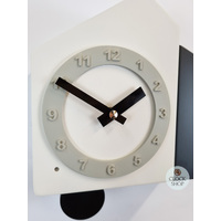 Black & White Modern Battery Cuckoo Clock 18cm By AMS image