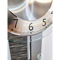 67cm Charcoal & Silver Pendulum Wall Clock With Silver Dial By AMS  image