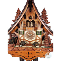 Bears 8 Day Mechanical Chalet Cuckoo Clock 45cm By ENGSTLER image