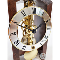 18cm Walnut Mechanical Skeleton Table Clock By HERMLE image