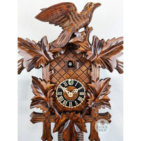 5 Leaf & Bird 8 Day Mechanical Carved Cuckoo Clock 47cm By HÖNES image