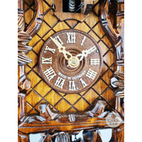 Bird & Edelweiss Flowers 8 Day Mechanical Carved Cuckoo Clock 36cm By SCHWER image