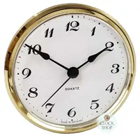 10.3cm Gold Clock Insert With White Dial & Arabic Numerals image
