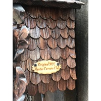 Clock Peddler 1 Day Mechanical Carved Cuckoo Clock 42cm By Master Carvers Club image