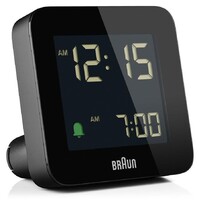 7.5cm Black Digital Alarm Clock By BRAUN image