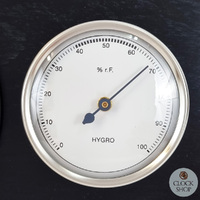 28.5cm Black & Chrome Weather Station With Barometer Thermometer & Hygrometer By FISCHER image
