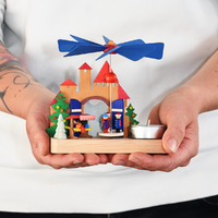 13.7cm Christmas Market Tealight Pyramid By Graupner image