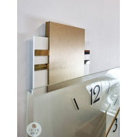 68cm Gold & White Pendulum Wall Clock With Square Dial By AMS image