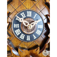 5 Leaf & Deer 8 Day Mechanical Carved Cuckoo Clock 42cm By ENGSTLER image