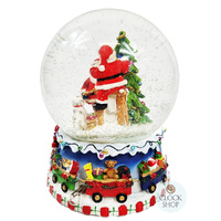 19.5cm Musical Snow Globe With Santa And Train (Let It Snow) image
