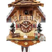 Accordion Player 1 Day Mechanical Chalet Cuckoo Clock 32cm By SCHNEIDER image