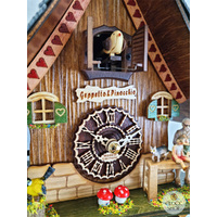 Pinocchio & Geppetto Battery Chalet Cuckoo Clock 25cm By TRENKLE image
