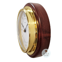 17cm Mahogany Nautical Quartz Clock By FISCHER image