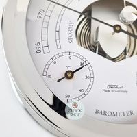 16.5cm Chrome Barometer With Thermometer & Hygrometer By FISCHER image