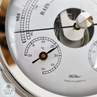 12.5cm Chrome Barometer With Thermometer & Hygrometer By FISCHER image