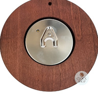 20cm Mahogany Barometer With Thermometer & Hygrometer By FISCHER (Debris In Glass) image