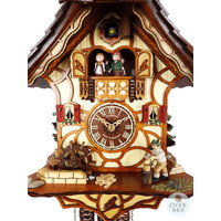 Wood Chopper & Water Wheel 1 Day Mechanical Chalet Cuckoo Clock 33cm By SCHNEIDER image