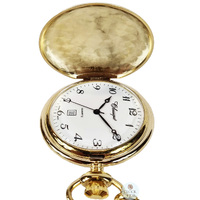 4.8cm Polished Plain Gold Plated Pocket Watch By CLASSIQUE (Arabic) image